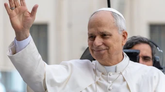 El Papa León XIV en el Vaticano.