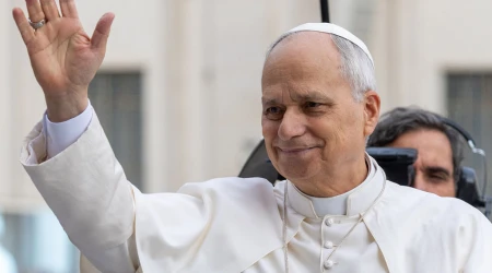 El Papa León XIV en el Vaticano.