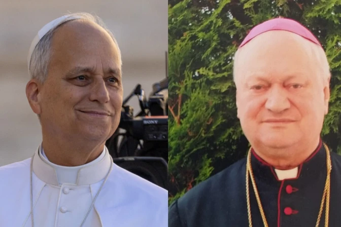 El Papa León XIV y el fallecido Cardenal Lucian Mureşan