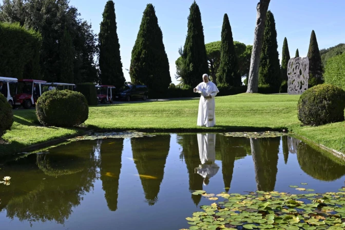El Papa León XIV en Castel Gandolfo
