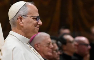 El Papa León XIV en el Concierto de Navidad de la Capilla Musical Sixtina, el sábado 3 de enero. Crédito: Vatican Media.