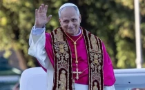 El Papa León XIV frente a San Juan de Letrán el 25 de mayo de 2025.