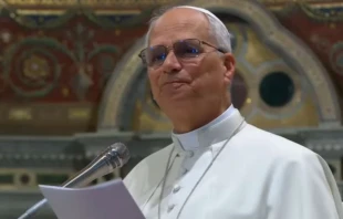 El Papa León XIV este viernes en San Juan de Letrán en Roma. Crédito: Vatican News.