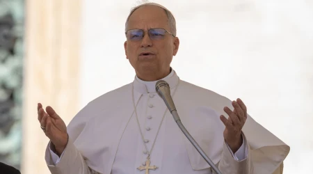 El Papa León XIV en el Vaticano.