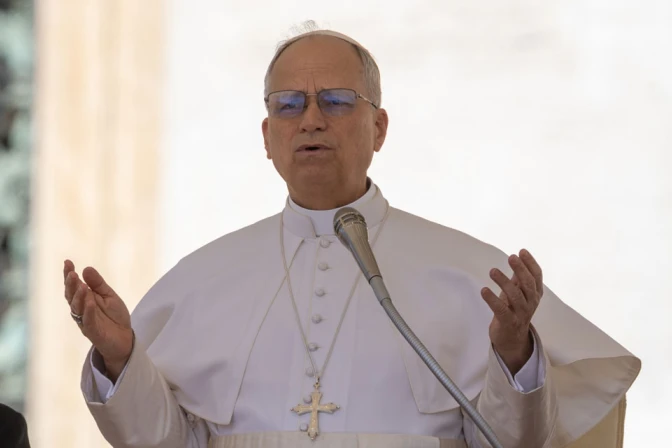 El Papa León XIV en el Vaticano.