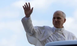 El Papa León XIV en la audiencia general del Vaticano el 25 de octubre.