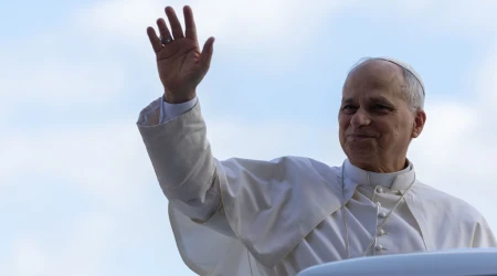 El Papa León XIV en la audiencia general del Vaticano el 25 de octubre.