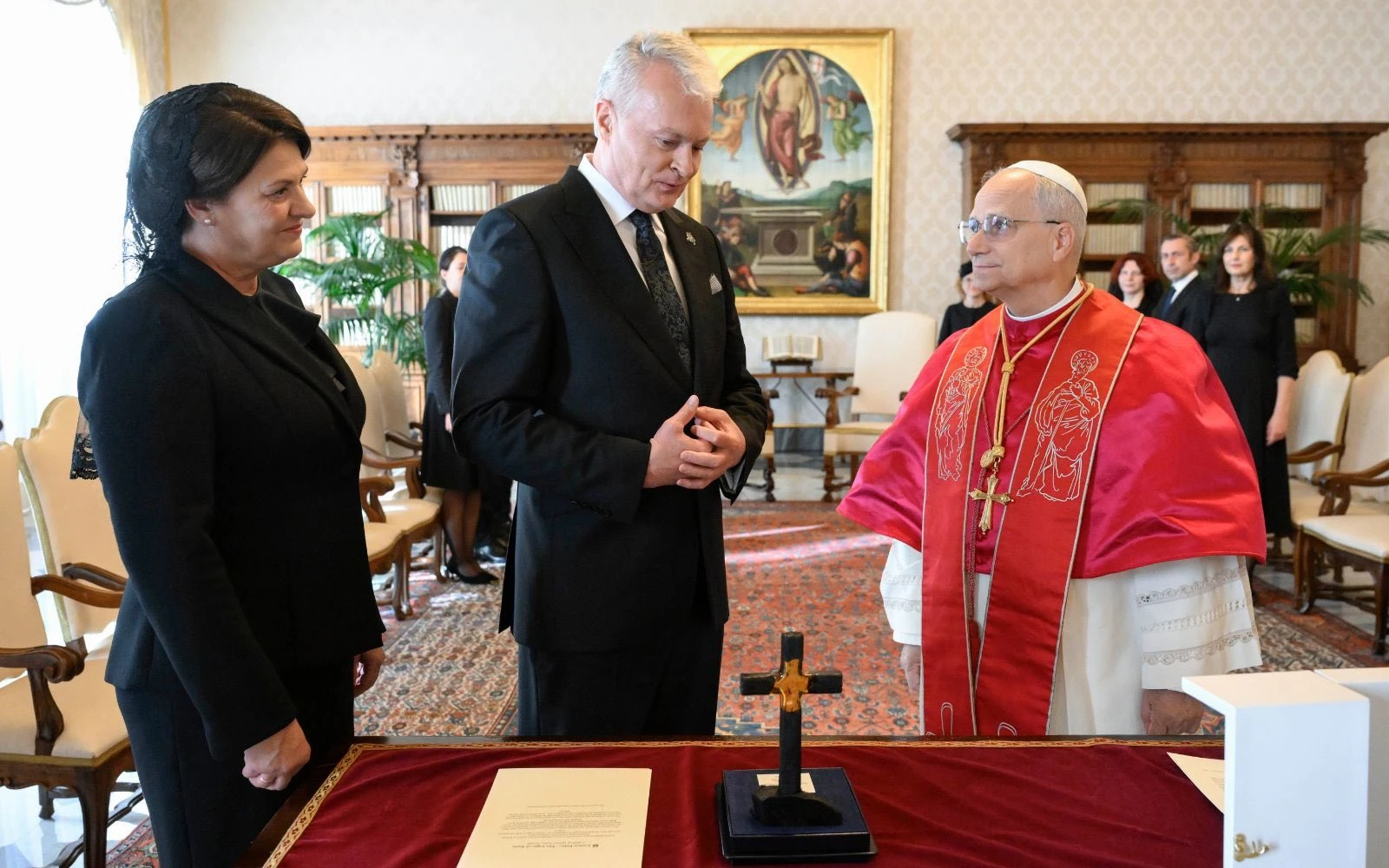El presidente de Lituania con el Papa León XIV en el Vaticano.?w=200&h=150