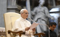 El Papa León XIV en la Basílica de San Pedro, en 2025.