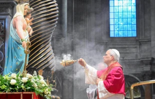El Papa León XIV celebra la vigilia de oración por el Jubileo de la Consolación. Crédito: Vatican Media.