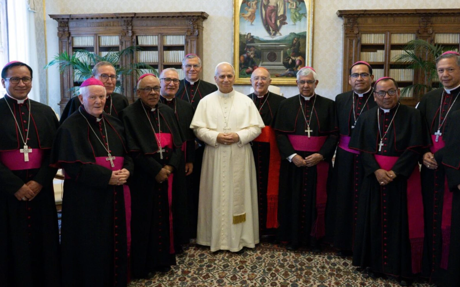 Delegación de obispos del Perú junto al Papa León XIV, el 30 de junio de 2025.?w=200&h=150