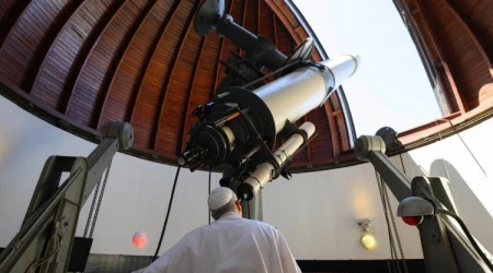 El Papa visita el Observatorio Vaticano el domingo 20 de julio de 2025.