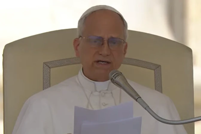 León XIV. imparte su catequesis el 11 de junio de 2025 durante la Audiencia General.