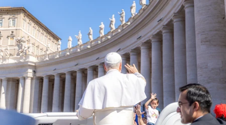 León XIV de espaldas