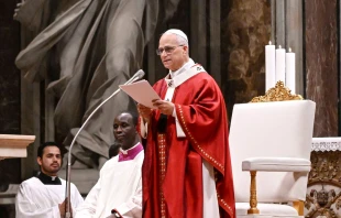 null El Papa León XIV en la Misa que presidió en la Basílica de San Pedro en el Vaticano con los universitarios | Crédito: Vatican Media