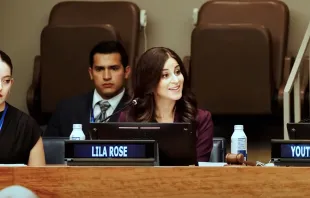 Lila Rose, presidente y fundadora de Live Action durante su itervención en la sede de la ONU Crédito: Live Action
