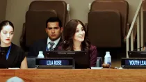 Lila Rose, presidente y fundadora de Live Action durante su itervención en la sede de la ONU