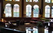 Parroquia afectada por las lluvias en Veracruz.