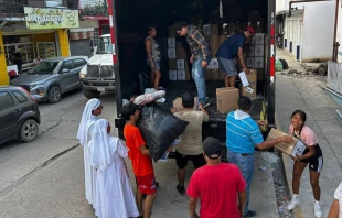 Ayuda entregada por la Iglesia Católica en Ciudad Valles, San Luis. Crédito: Cáritas Mexicana