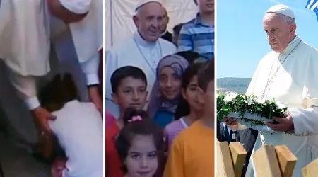 4 momentos en los que el Papa Francisco quiso llorar en Lesbos