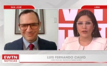 Luis Fernando Calvo en la entrevista con Nathalí Paredes de EWTN Noticias.