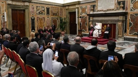 El Papa León XIV se dirige a los miembros de la Organización de Universidades Católicas de América Latina y el Caribe.