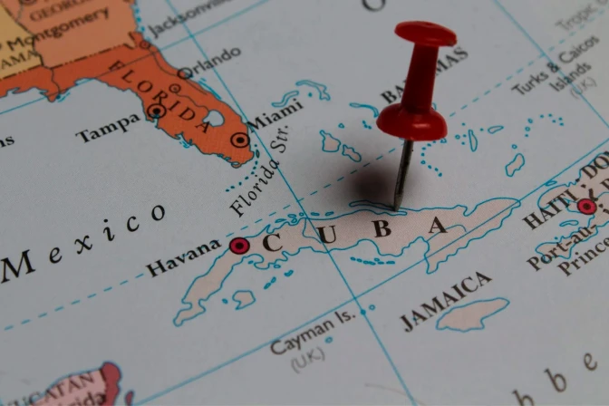 Mapa de Cuba.