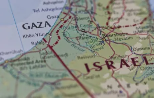 Mapa de la Franja de Gaza e Israel. Crédito: Below the Sky / Shutterstock.