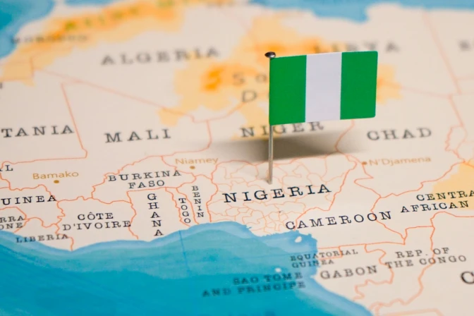 Mapa de Nigeria.