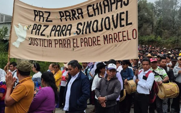 Peregrinación por el aniversario de muerte del Padre Marcelo. Crédito: Diócesis de San Cristóbal de las Casas