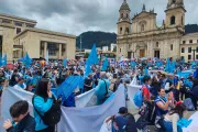 Marcha Nacional por la Vida 2024 en Bogotá.