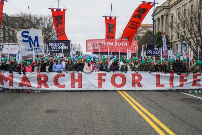 Marcha por la Vida en el 47º aniversario del caso Roe vs. Wade.