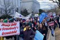 Manifestantes provida en la March for Life en Washington D.C., el 20 de enero de 2023.
