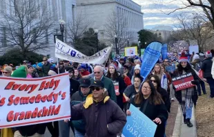 Manifestantes provida en la March for Life en Washington D.C., el 20 de enero de 2023. Crédito: Katie Yoder - CNA