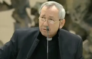 P. Marko Rupnik. Crédito: Captura de video / Vatican Media.