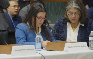 Martha Patricia Molina, abogada e investigadora católica nicaragüense, insta a la Comisión de Estados Unidos para la Libertad Religiosa Internacional (USCIRF, por sus siglas en inglés) a “volver la mirada hacia Nicaragua” en una audiencia del 13 de enero de 2026. Crédito: Tessa Gervasini/CNA.