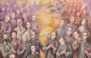 Detalle del cuadro conmemorativo de los 124 mártires de Jaén beatificados en 2025. Crédito: Diócesis de Jaén.