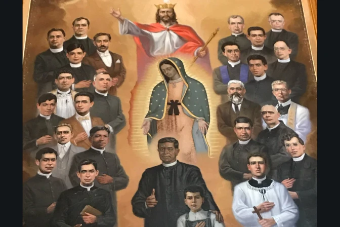 Pintura de los santos mártires mexicanos