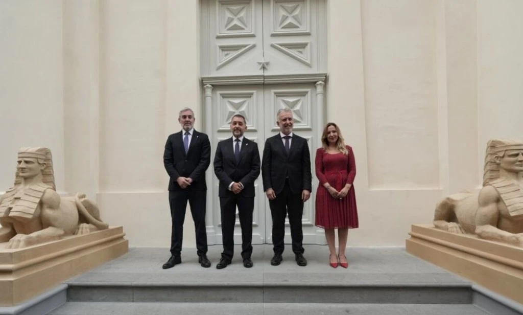 El ministro Ángel Torres y otras autoridades, en la inauguración del Templo Masónico de Santa Cruz de Tenerife.?w=200&h=150
