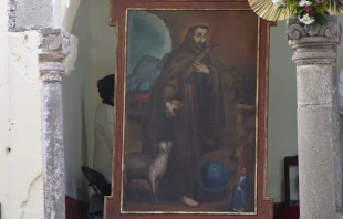 Imagen de San Francisco de Asís robada en 2001. Crédito: Diócesis de Teotihuacán