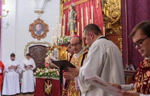 Mons. Jesús Fernández, Obispo de Córdoba (España), clausura el año jubilar de San Pelagio. Crédito: Diócesis de Córdoba.