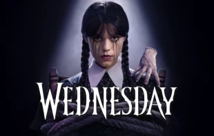 Cartel promocional de la serie televisiva Wednesday. Crédito: Netflix.