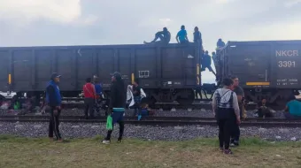 Migrantes varados en el estado de Tlaxcala.