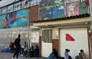 Migrantes afuera de casa de acogida en la Ciudad de México. Crédito: Pastoral de Movilidad Humana Arquidiócesis Primada de México