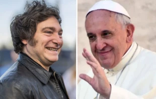 Javier Milei/Papa Francisco Crédito 1: Vox España/Flickr Crédito 2: Daniel Ibáñez/ACI Prensa