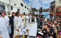 Misa en solidaridad con el Papa Francisco