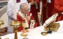 El Papa León XIV celebra la Misa el 29 de junio de 2025, Solemnidad de los Santos Pedro y Pablo.