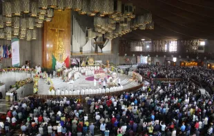 Misa de las Rosas en la Basílica de Guadalupe, el 12 de diciembre de 2022. Crédito: Basílica de Guadalupe.