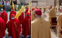 Obispos durante celebraciones de Semana Santa.