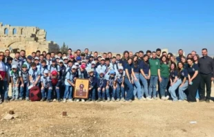 Recientemente tuvo lugar una peregrinación al antiguo santuario de San Marón y a la iglesia de San Simeón Estilita en el noroeste de Siria. Crédito: Grupo Scout Maronita